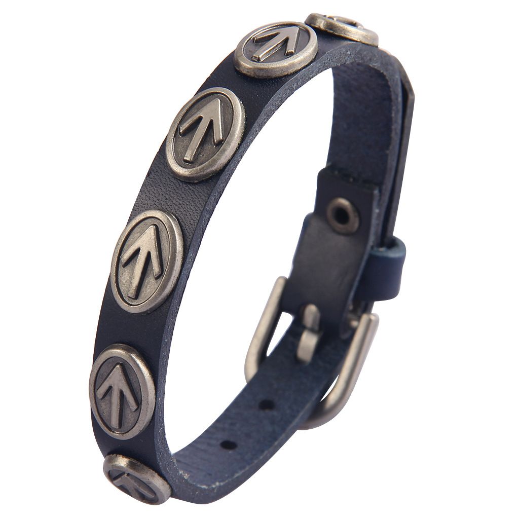 Punk Alloy Belt Star Leather Bracelet For Men_ipsvogv.com
