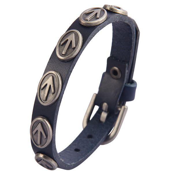 Punk Alloy Belt Star Leather Bracelet For Men_ipsvogv.com