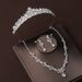 Wedding crown new style headband main wedding crown Korean style high end atmosphere necklace three piece female bride headdress_ipsvogv.com