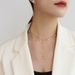 Marka French Pearl Necklace Tassel Collarbone Titanium Steel Gold Neck Chain Inset Style Jewelry_ipsvogv.com