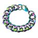 Miami Cuban Link Chain Multicolor Rainbow Heavy 316L Stainless Steel Colorful Curb Necklace Personalized Jewelry Hip Hop Choker Chain, 11~16mm Width_ipsvogv.com