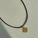 Spot INS Gold Plated Titanium Steel Retro Cross Black Leather Rope Necklace_ipsvogv.com