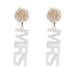 Japanese Korean niche fresh and sweet college style women's versatile acrylic design, English letter earrings, earrings_ipsvogv.com