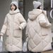 Women's Clothing thickened bread jacket down cotton padded jacket women's loose winter coat mid length over the knee cotton jacket_ipsvogv.com