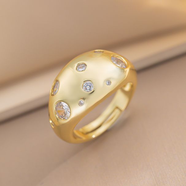 New Fashion All-match Personalized Copper Material Zircon Opening Ring Light Luxury Style All-match Jewelry_ipsvogv.com