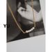 Natural Freshwater Rice Grain Pearl Necklace Jade Jewelry, Titanium Steel Light Collarbone Chain With A Sense Of Luxury_ipsvogv.com