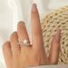 Unisex Simple And Fashionable Commuter Style Ring For Women Pearl Inlaid Zircon Ring Open Ring Fashionable Temperament Niche_ipsvogv.com
