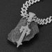 New Alloy Cross Pendant With Full Diamond Cuban Chain Hip-hop Niche Legendary Big Sword Accessory_ipsvogv.com