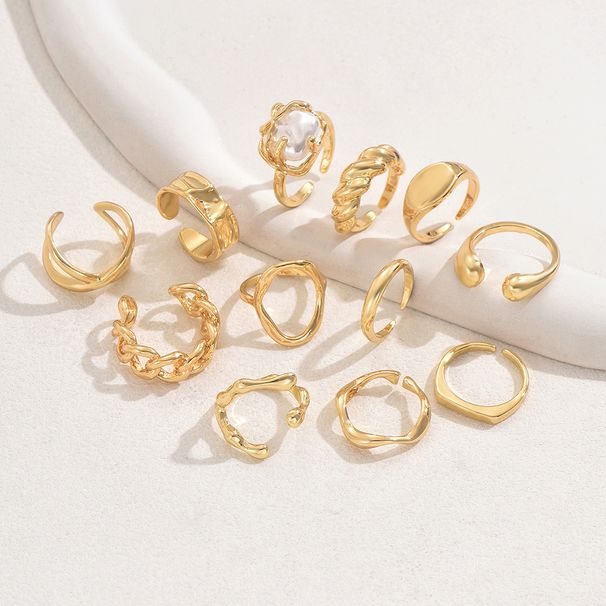 Women's Open Adjustable Ring Personality Geometric Niche Design Irregular Ring_ipsvogv.com