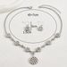 Wind earring set with zircon pearl flower earrings necklace_ipsvogv.com
