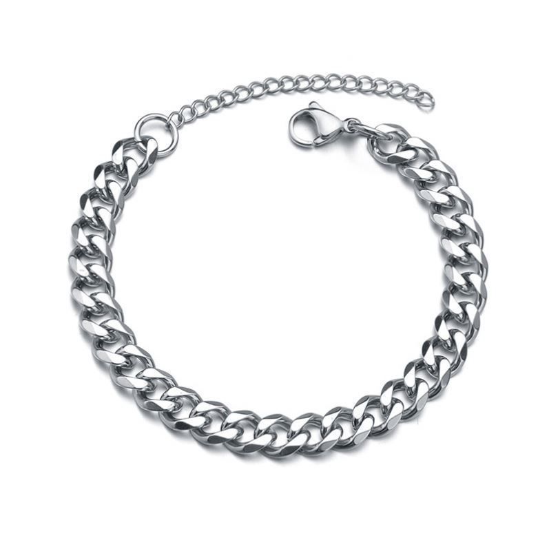 Super Texture Smooth Cuban Men's Hip-Hop Trendy Stainless Titanium Steel Bracelet New Style_ipsvogv.com