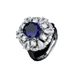 Bridal Dress With Zircon Inlaid Blue Matching Jewelry Ring Necklace Earring Set_ipsvogv.com