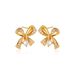 Women’s Jewelry Set Fashion Gold Micro Inlaid Zircon Bow Earrings Light Luxury Fashion High End Commuting Full Diamond Earrings_ipsvogv.com