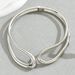 Minimalist Double Circle Necklace - Light Luxury Geometric Jewelry Set For Women, Gold/Silver Plated Modern Chain Necklace & Bracelet_ipsvogv.com