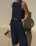 Daily Street Women's Simple Style Solid Color Polyester Pants Sets Pants Sets_ipsvogv.com
