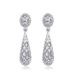 Hollow Shining Zircon Earrings For Women S925 Silver Full Of Colored Gemstones Water Drop Earrings Fashion All Match_ipsvogv.com