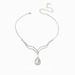 Girl "Cool Dreamy And Cool Super Sparkling Zircon Water Drop Necklace For Women's New Style, High Grade, Light Luxury, " !_ipsvogv.com