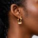 Fashionable Niche INS Retro Titanium Steel Pleated Seaweed Design Earrings_ipsvogv.com