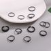 Hot Selling 12 Piece Set With Adjustable Chain, Butterfly Heart Electrophoresis Black Ring_ipsvogv.com