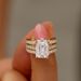 Sanjie Live Golden Zircon Women's Fashion Temperament Personality Classic Three Piece Ring Set_ipsvogv.com