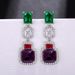 Cao Shifeng Emerald Contrast Earrings with Sense, Celebrity Earrings, Fashion Dinner Paired with Earrings_ipsvogv.com