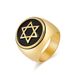 Retro six pointed star titanium steel ring men's personality niche Solomon seal ring high end_ipsvogv.com