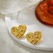 Women’s Jewelry Set Fashion Gold Heart Earrings Retro Exaggerated Large Earrings Personality Heart Shaped Design Ear Jewelry_ipsvogv.com