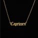 new simple stainless steel twelve constellations English letter sweater necklace female color retention clavicle chain versatile_ipsvogv.com
