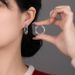 Women's Jewelry Blue Earrings Design Niche High End Earrings Light Luxury Large Round Earrings Zircon Retro Exquisite_ipsvogv.com
