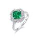 S925 Silver Ice Flower Cut High Carbon Diamond Ring And Pendant Dual Purpose Emerald Silver Jewelry Fashionable_ipsvogv.com