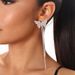 trend jewelry simple long butterfly earrings temperament full diamond tassel rhinestone earrings women's earrings_ipsvogv.com