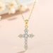 Cross Necklace, Pure Silver S Single Pendant, No Fading, Full Diamond Collarbone Chain, Layered For Men And Women,_ipsvogv.com