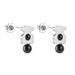 304 Stainless Steel Bear Necklace Black And White Double Beads Women's Stainless Steel Bear Earrings_ipsvogv.com