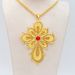 Ethiopian Necklace Earrings Party Gold Jewelry Set For Girls Eritrea Accessories_ipsvogv.com