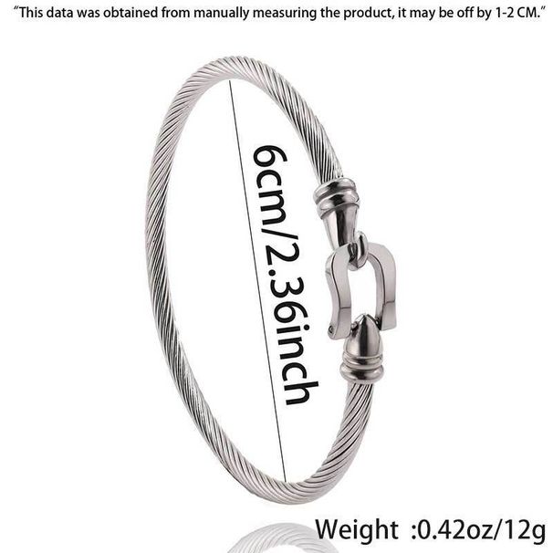 Unisex Titanium steel bracelet elastic horseshoe buckle bracelet for girls high end personality simple non fading girlfriends exquisite bracelet_ipsvogv.com