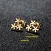 Spring new stainless steel small daisy flower earrings for girls simple and fresh flower stamen ear bone studs spot_ipsvogv.com
