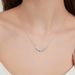 Seven Princess Mosang Stone Necklace W, Pure Silver, Luxury, Small and Popular Design, High Sense Collar Chain for_ipsvogv.com