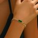 Fashionable Commuter Style Light Luxury Bracelet For Women Niche Inlaid Emerald Diamond Design Bracelet Versatile Hand Jewelry_ipsvogv.com