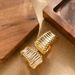 Fashionable, Cool, And Beautiful With Embossed Letter C-shaped Earrings, Women's High-end Feeling, Light Luxury Silver_ipsvogv.com