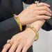 Women's Jewelry Set Personality Zircon Ring Bracelet Titanium Steel K Gold Ring Bracelet Niche Retro Water Drop Jewelry Set_ipsvogv.com