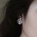 Cao Shi Flower Pearl Earrings For Women's Elegant Temperament, Fresh Accessories, Small Fragrant Style_ipsvogv.com
