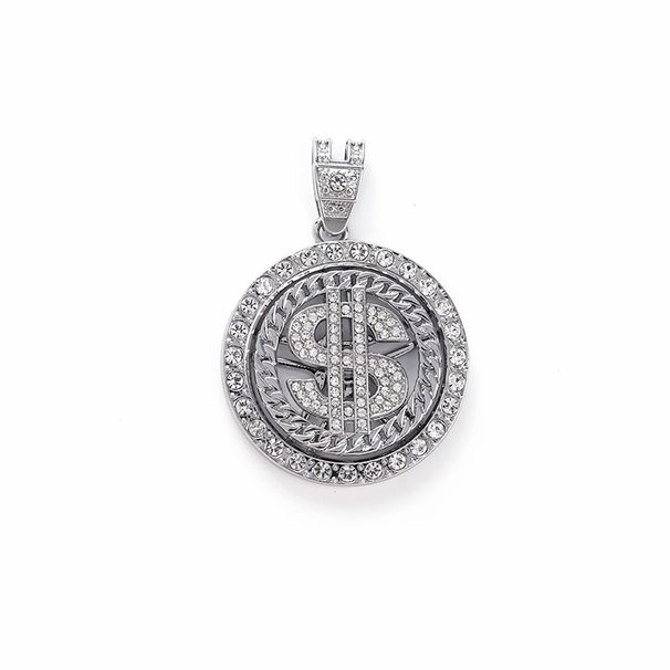 New Trendy Brand Necklace With Rotatable US Dollar Alloy Hip-hop Personalized Pendant Men's Jewelry_ipsvogv.com