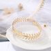 Fashionable And Personalized Gold Metal Leaf Serrated Armband Bracelet_ipsvogv.com