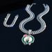 Fashion Jewelry Personality Full Diamond Portrait Basketball Pendant Necklace Men's Hip Hop Cuban Chain Bracelet Three Piece Set_ipsvogv.com