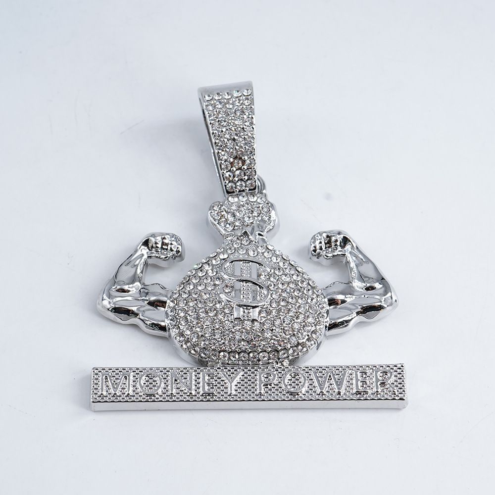 USD $Symbol Muscle Money Bag Pendant MONEY POWER Hip Hop Necklace Men's Accessories_ipsvogv.com