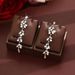 Unisex New Style Zircon Leaf Earrings For Women Retro Fashion Design Long Tassel Earrings Earrings Earrings_ipsvogv.com