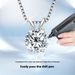 Classic Six Claw D Color One Carat Moissanite Necklace Women's Sterling Silver Mesh Red Versatile Pendant Jewelry_ipsvogv.com