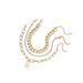 New Fashionable Minimalist Gold Thick Thin Chain Lock Pendant Set Of 3 And Bracelets_ipsvogv.com