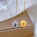 【 Full Body Titanium Steel 】 Round Piece Human Head Minimalist Gold Necklace In The Furnace, Female Ins Mesh Red_ipsvogv.com
