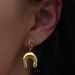 Fashionable Niche INS Titanium Steel Vintage Geometric Niche Horseshoe Earrings_ipsvogv.com